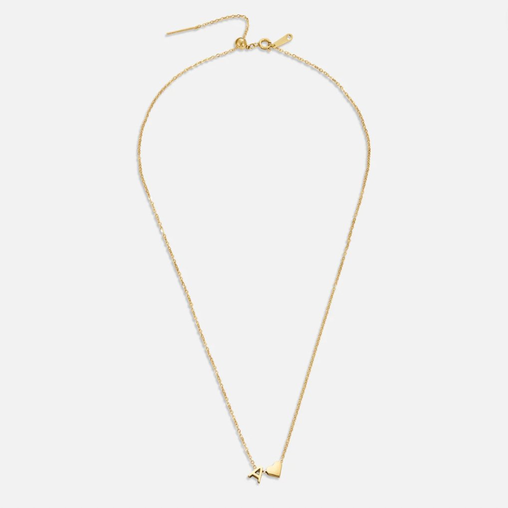 Gold Necklace with Forever Love & Letter Design – Gift, Everyday Wear