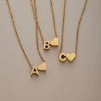 Gold Necklace with Forever Love & Letter Design – Gift, Everyday Wear