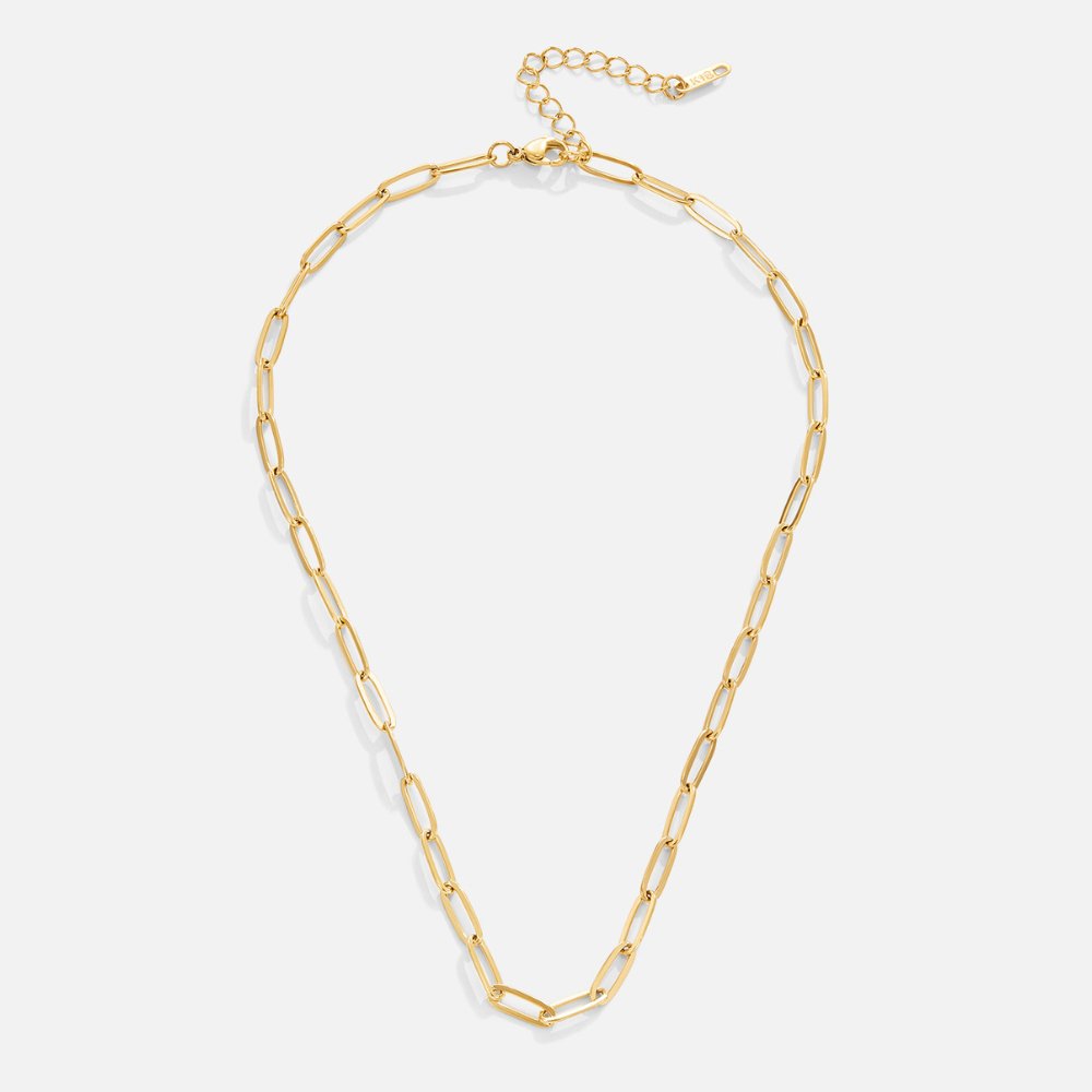 Gold Paperclip Necklace – Everyday Wear, Gift for Her