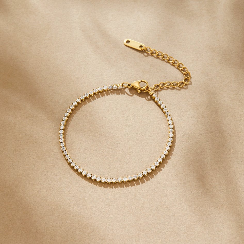 Gold Tennis Bracelet – Elegant Gift, Everyday Wear