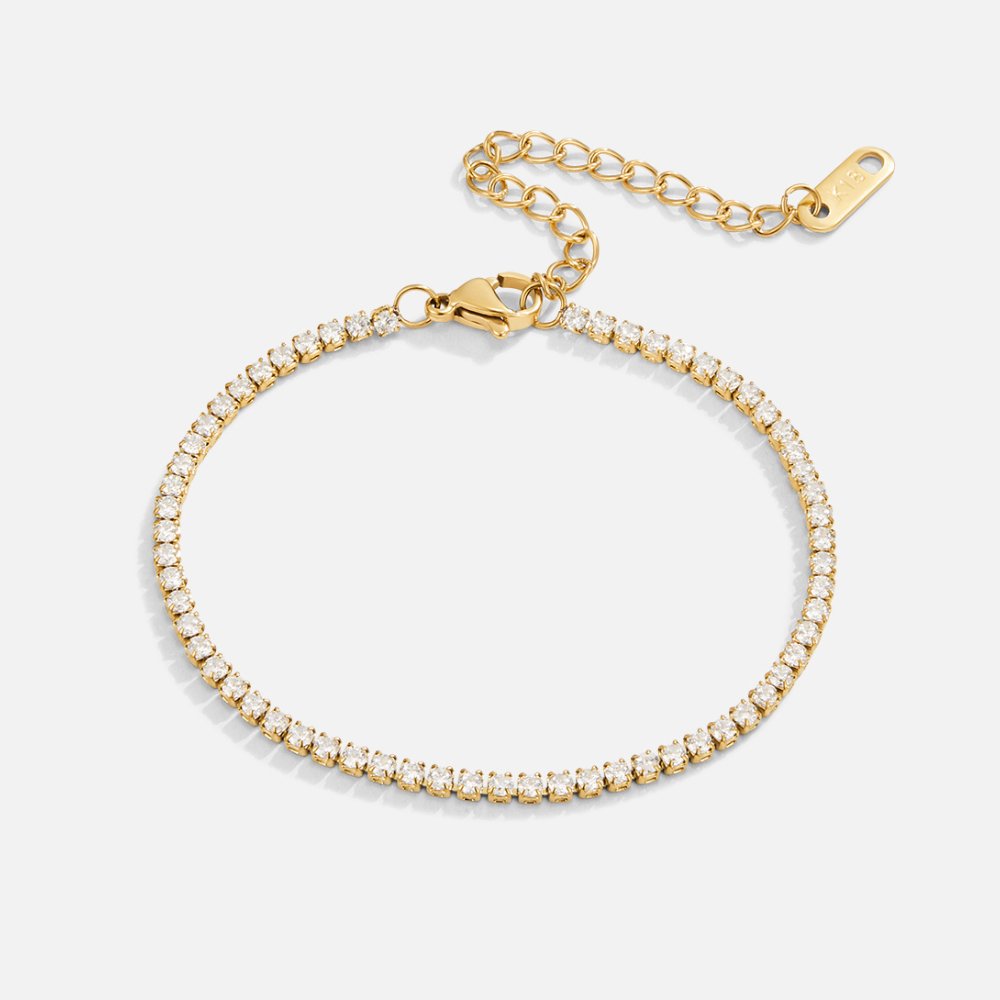 Gold Tennis Bracelet – Elegant Gift, Everyday Wear