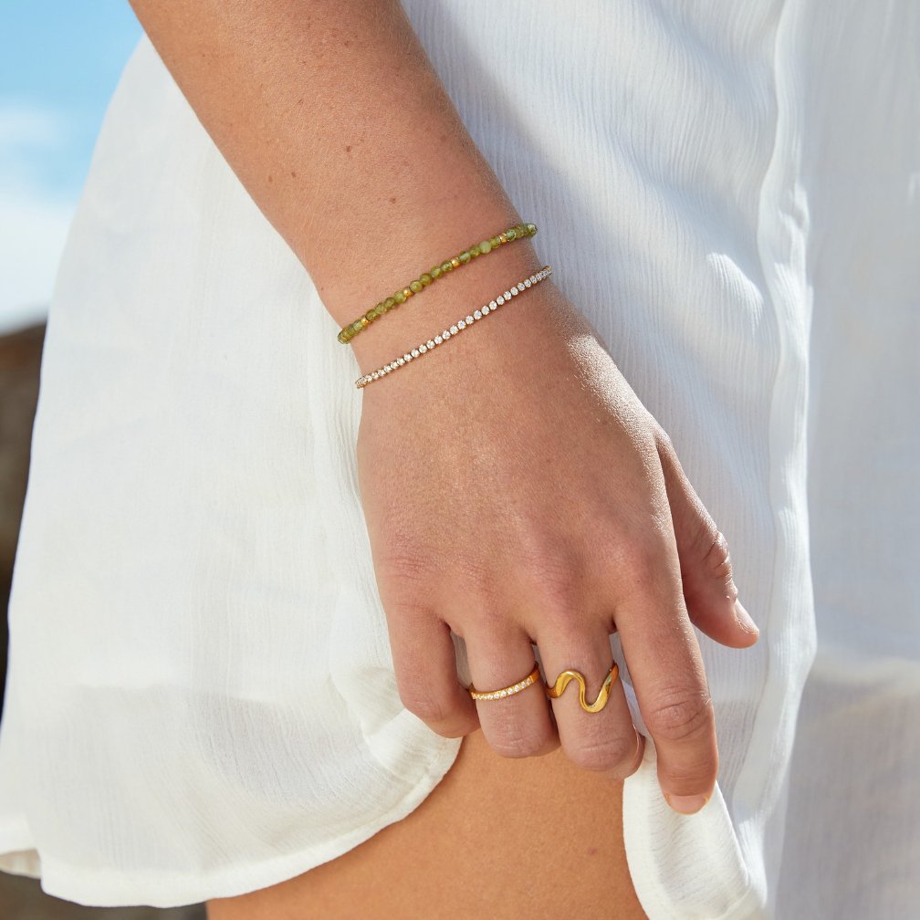 Gold Tennis Bracelet – Elegant Gift, Everyday Wear