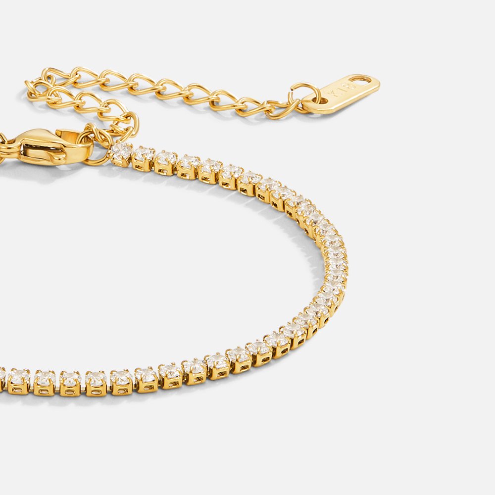 Gold Tennis Bracelet – Elegant Gift, Everyday Wear