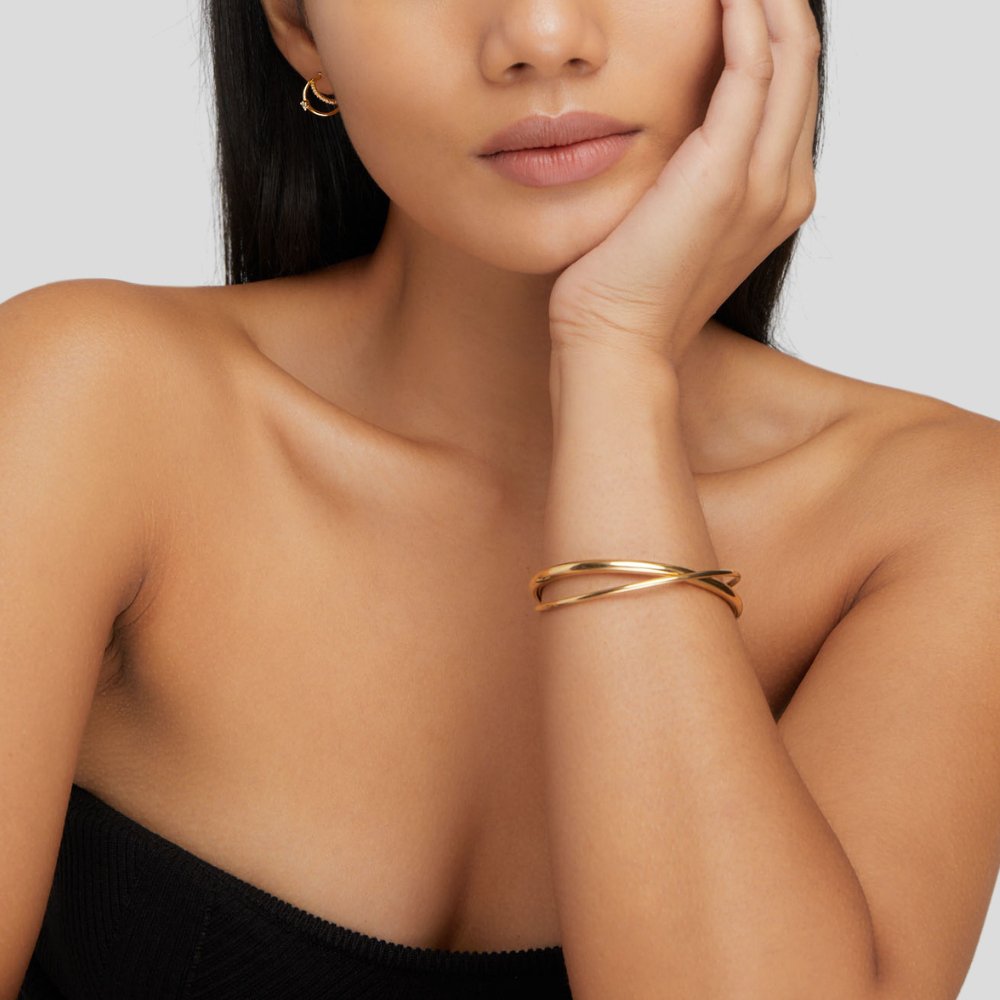 Gold Twist Bracelet – Fashion Accessory, Everyday Wear