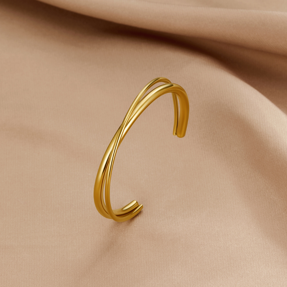 Gold Twist Bracelet – Fashion Accessory, Everyday Wear