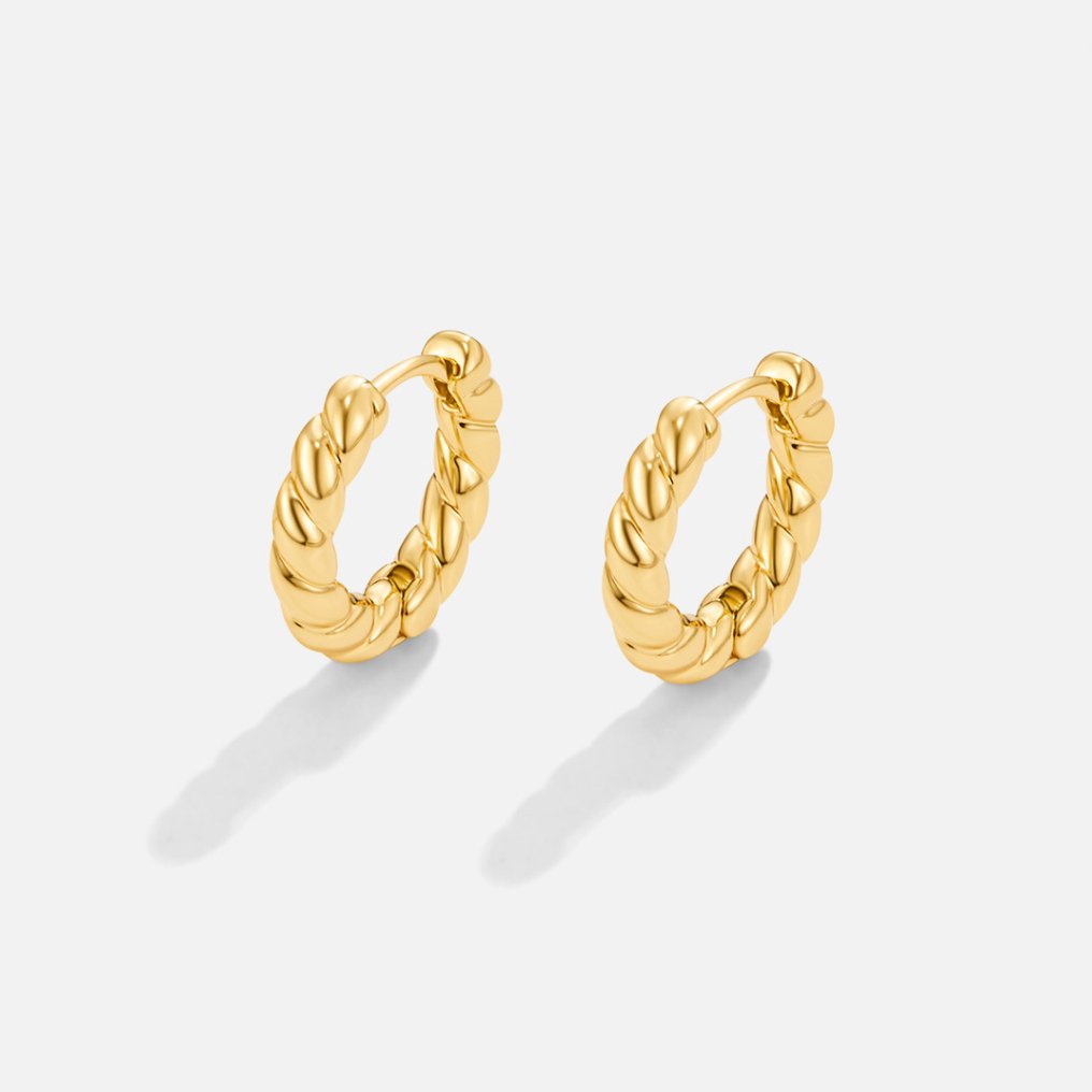 Gold Twist Earrings – Everyday Wear, Gift Idea