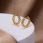 Gold Twist Earrings – Everyday Wear, Gift Idea
