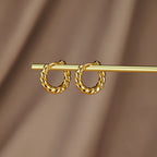 Gold Twist Earrings – Everyday Wear, Gift Idea