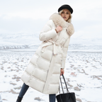 High-Collar Insulated Puffer Coat for Women | Warm Stylish Winter Outerwear for Cold Weather