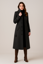 High-Neck Women's Winter Coat | Warm Insulated Outerwear for Cold Weather