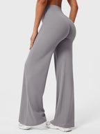 High Waist Flared Pants for Women | Lightweight Summer Fabric | Casual Chic Design | Ideal for Warm Weather Wear