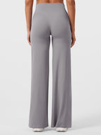 High Waist Flared Pants for Women | Lightweight Summer Fabric | Casual Chic Design | Ideal for Warm Weather Wear