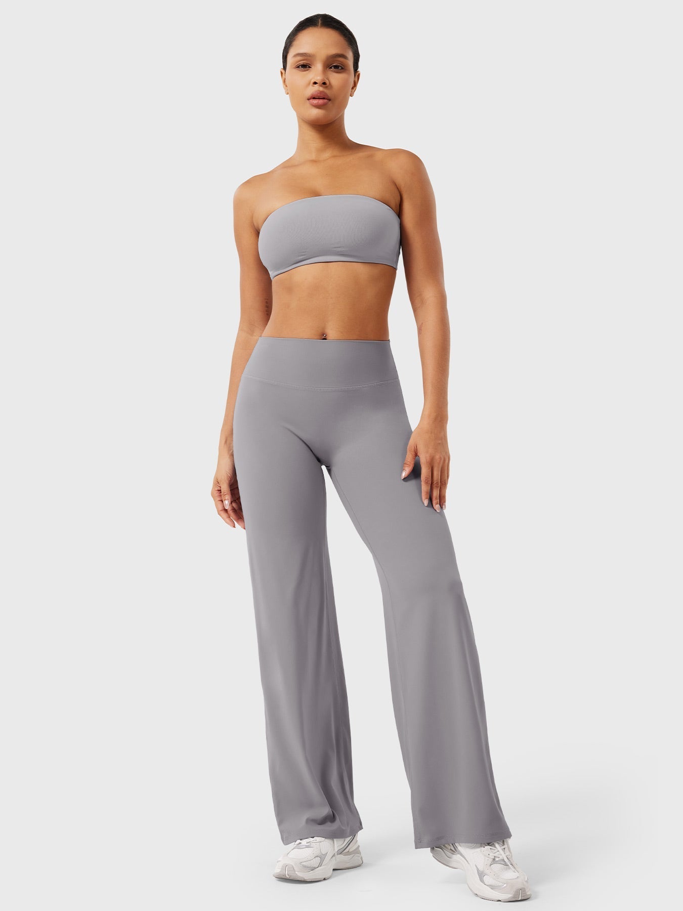 High Waist Flared Pants for Women | Lightweight Summer Fabric | Casual Chic Design | Ideal for Warm Weather Wear