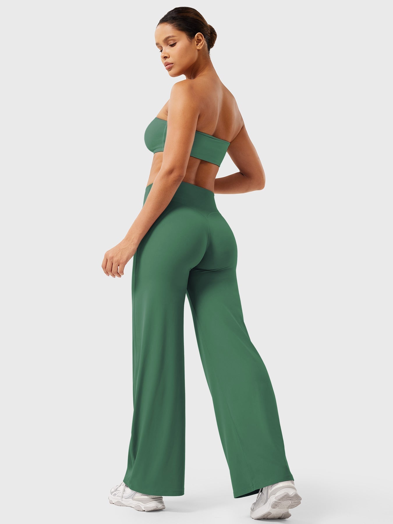 High Waist Flared Pants for Women | Lightweight Summer Fabric | Casual Chic Design | Ideal for Warm Weather Wear