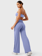High Waist Flared Pants for Women | Lightweight Summer Fabric | Casual Chic Design | Ideal for Warm Weather Wear