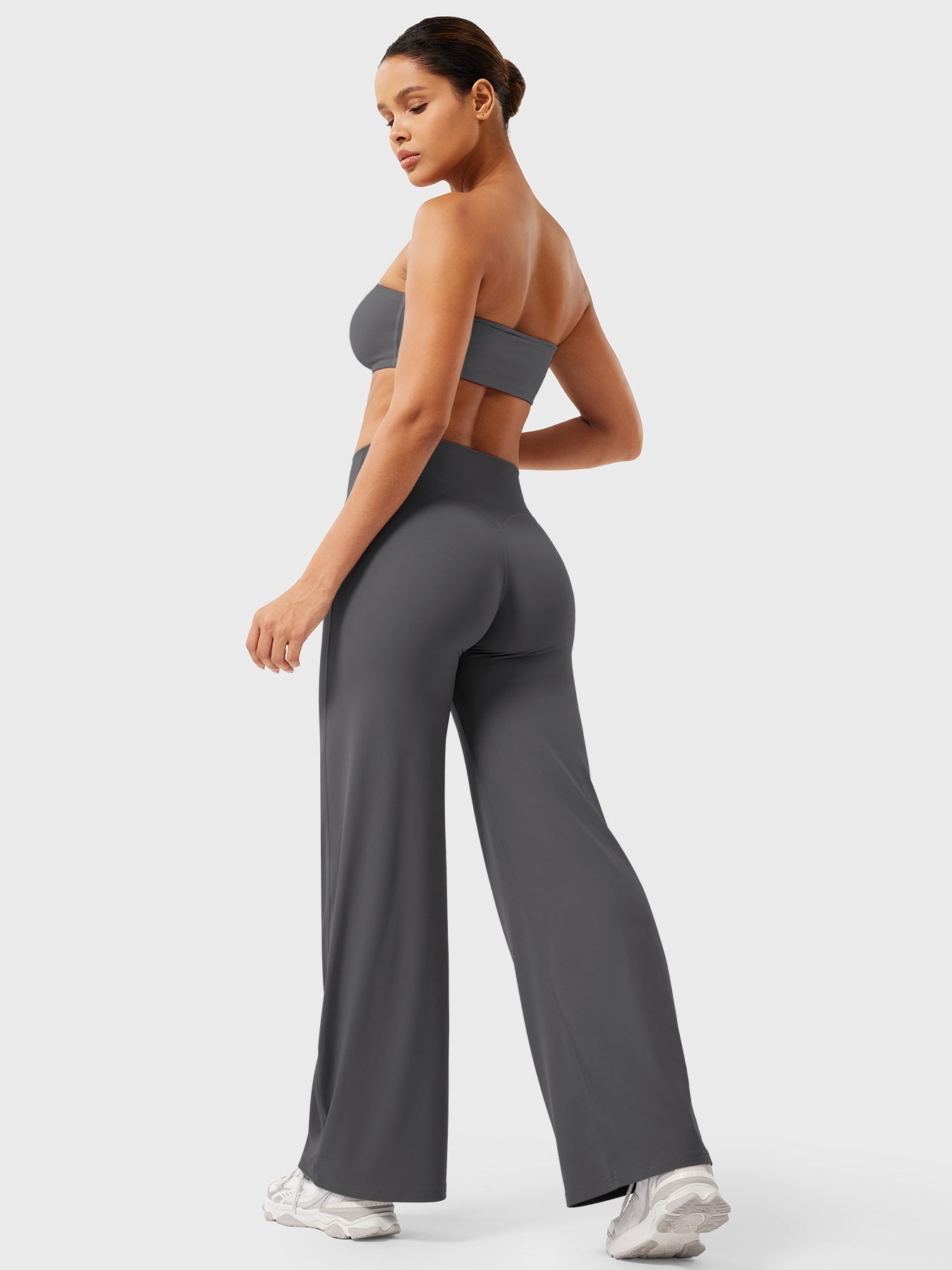 High Waist Flared Pants for Women | Lightweight Summer Fabric | Casual Chic Design | Ideal for Warm Weather Wear