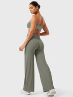 High Waist Flared Pants for Women | Lightweight Summer Fabric | Casual Chic Design | Ideal for Warm Weather Wear