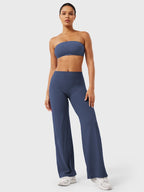 High Waist Flared Pants for Women | Lightweight Summer Fabric | Casual Chic Design | Ideal for Warm Weather Wear