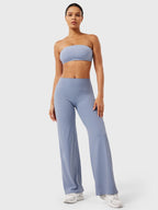 High Waist Flared Pants for Women | Lightweight Summer Fabric | Casual Chic Design | Ideal for Warm Weather Wear