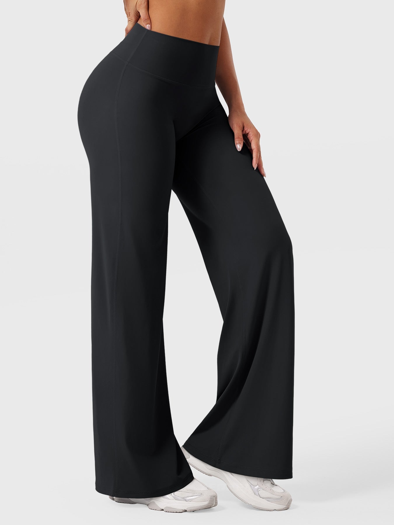High Waist Flared Pants for Women | Lightweight Summer Fabric | Casual Chic Design | Ideal for Warm Weather Wear