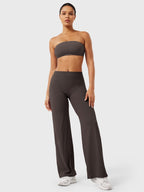 High Waist Flared Pants for Women | Lightweight Summer Fabric | Casual Chic Design | Ideal for Warm Weather Wear