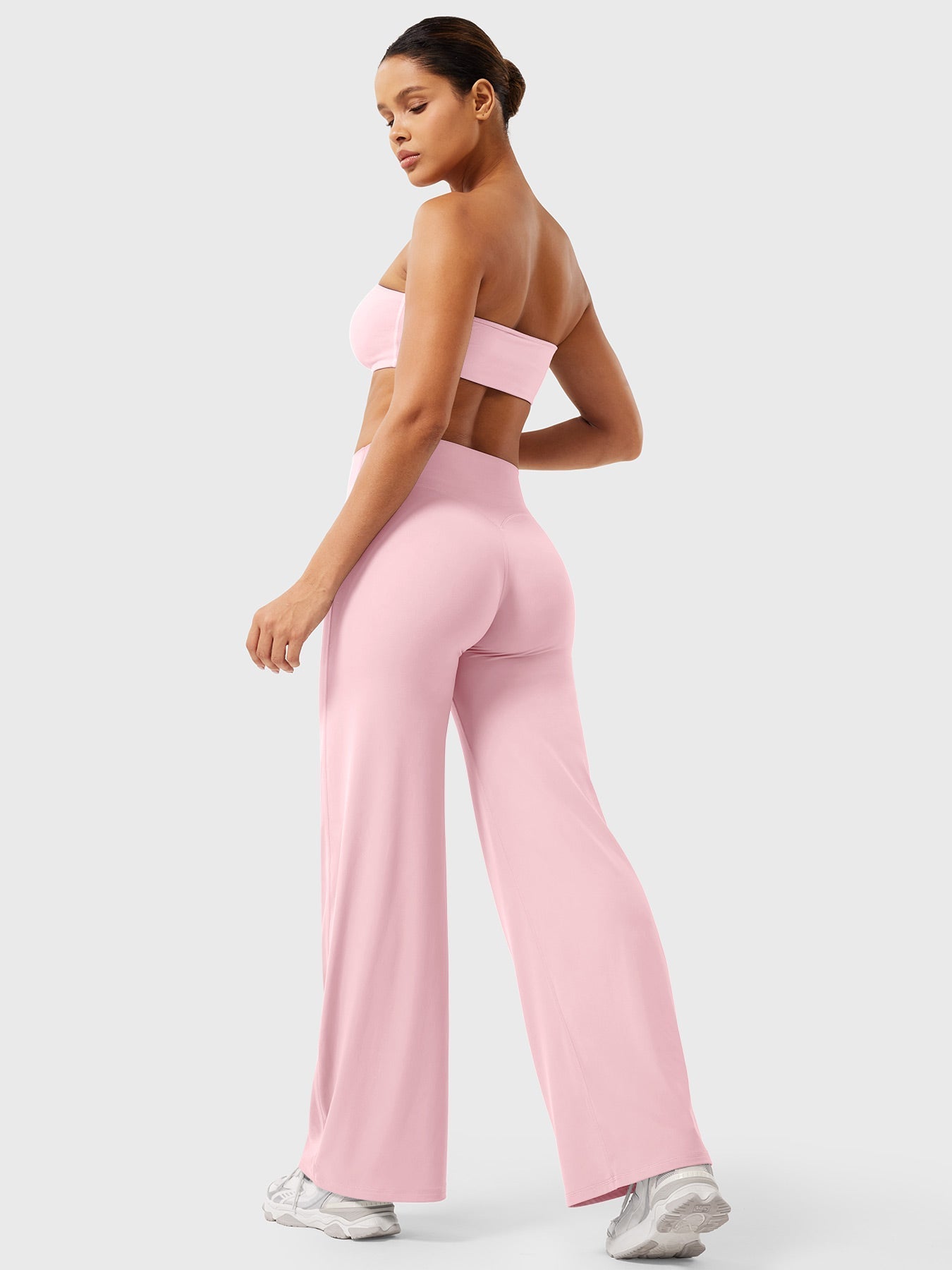 High Waist Flared Pants for Women | Lightweight Summer Fabric | Casual Chic Design | Ideal for Warm Weather Wear