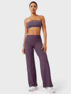 High Waist Flared Pants for Women | Lightweight Summer Fabric | Casual Chic Design | Ideal for Warm Weather Wear