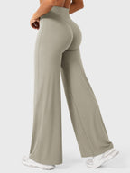 High Waist Flared Pants for Women | Lightweight Summer Fabric | Casual Chic Design | Ideal for Warm Weather Wear