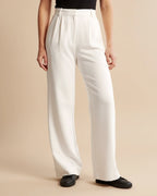 High Waist Pleated Trousers | Tailored Fit | Women's Formal Office Pants | Versatile for Casual and Professional Wear