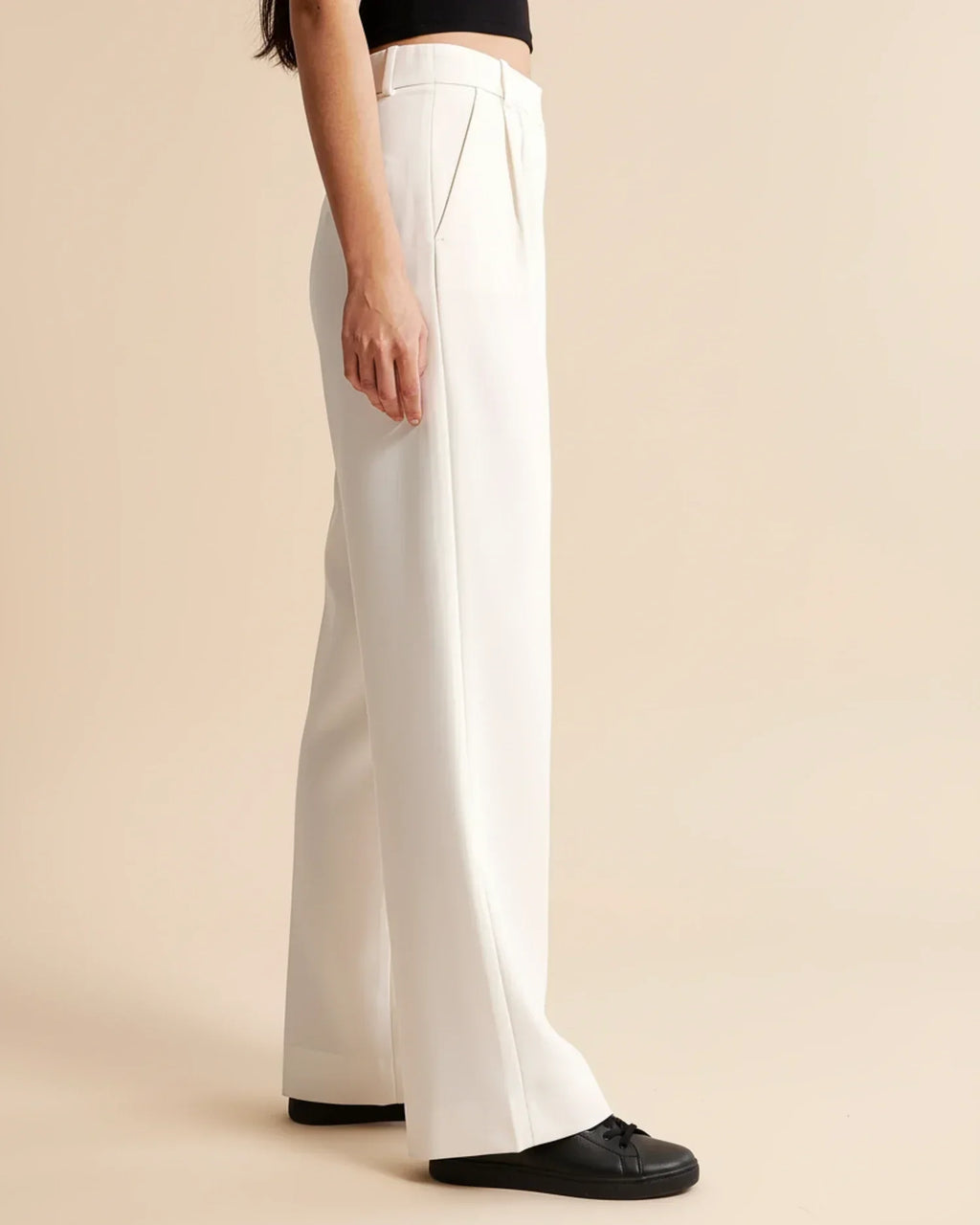 High Waist Pleated Trousers | Tailored Fit | Women's Formal Office Pants | Versatile for Casual and Professional Wear