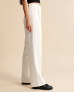 High Waist Pleated Trousers | Tailored Fit | Women's Formal Office Pants | Versatile for Casual and Professional Wear