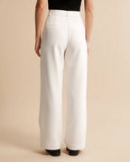 High Waist Pleated Trousers | Tailored Fit | Women's Formal Office Pants | Versatile for Casual and Professional Wear