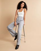 High Waist Pleated Trousers | Tailored Fit | Women's Formal Office Pants | Versatile for Casual and Professional Wear