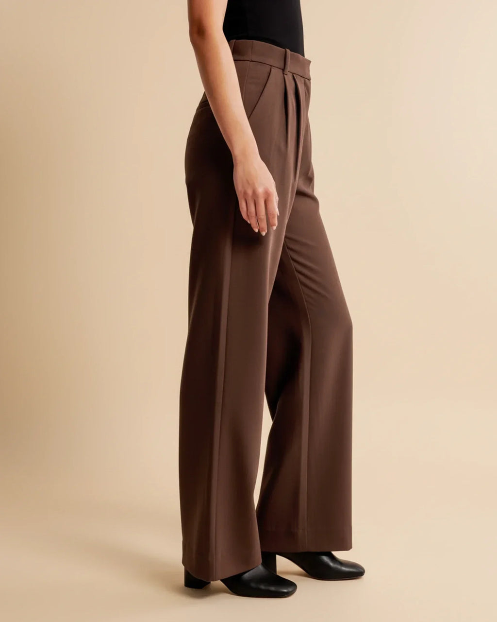High Waist Pleated Trousers | Tailored Fit | Women's Formal Office Pants | Versatile for Casual and Professional Wear