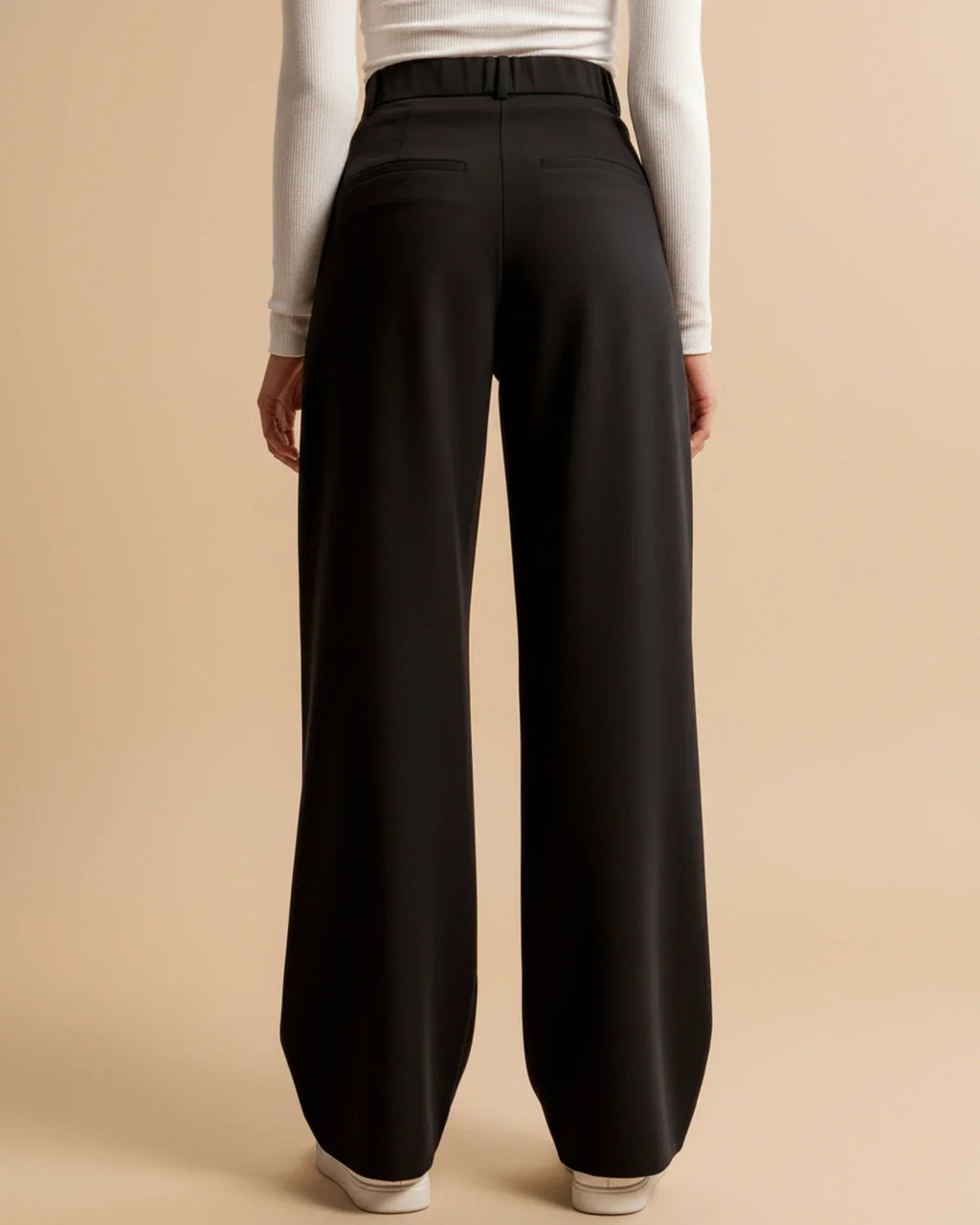 High Waist Pleated Trousers | Tailored Fit | Women's Formal Office Pants | Versatile for Casual and Professional Wear