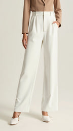 High-Waist Wide-Leg Pants for Women | Lightweight Fabric | Casual or Dressy Spring Fashion