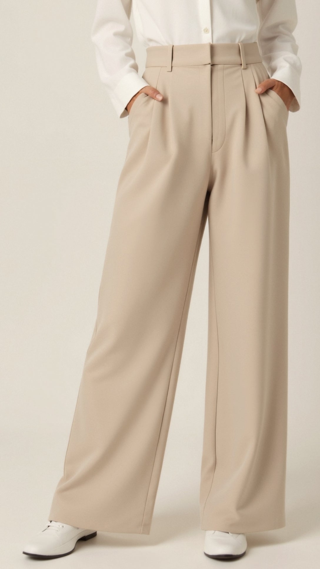 High-Waist Wide-Leg Pants for Women | Lightweight Fabric | Casual or Dressy Spring Fashion