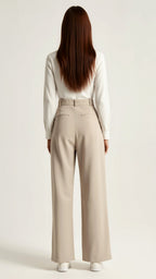 High-Waist Wide-Leg Pants for Women | Lightweight Fabric | Casual or Dressy Spring Fashion