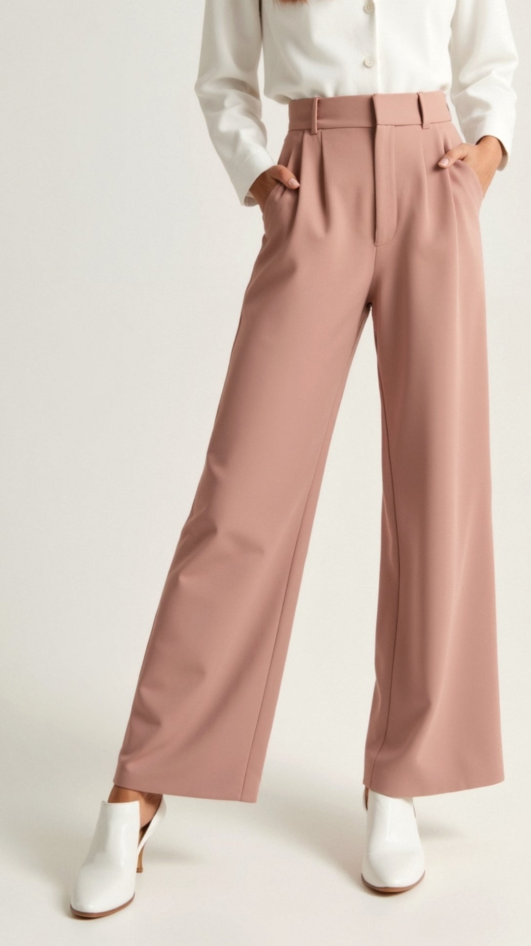High-Waist Wide-Leg Pants for Women | Lightweight Fabric | Casual or Dressy Spring Fashion
