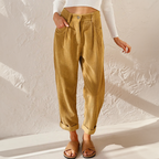 High Waist Wide Leg Summer Pants for Women | Lightweight Fabric | Casual Stylish Trousers for Warm Weather Wear