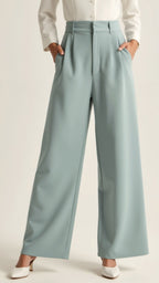 High Waisted Wide Leg Trousers | Soft Fabric | Casual & Office Style | Women's Versatile Fit Pants