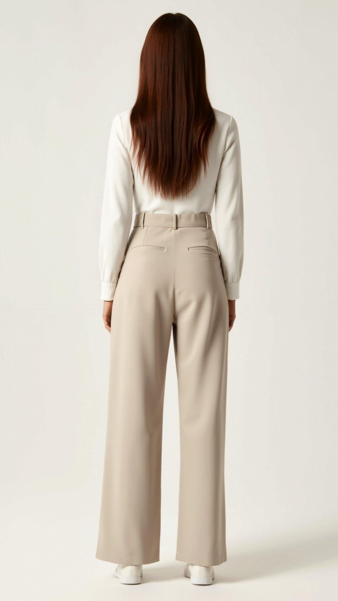 High Waisted Wide Leg Trousers | Soft Fabric | Casual & Office Style | Women's Versatile Fit Pants