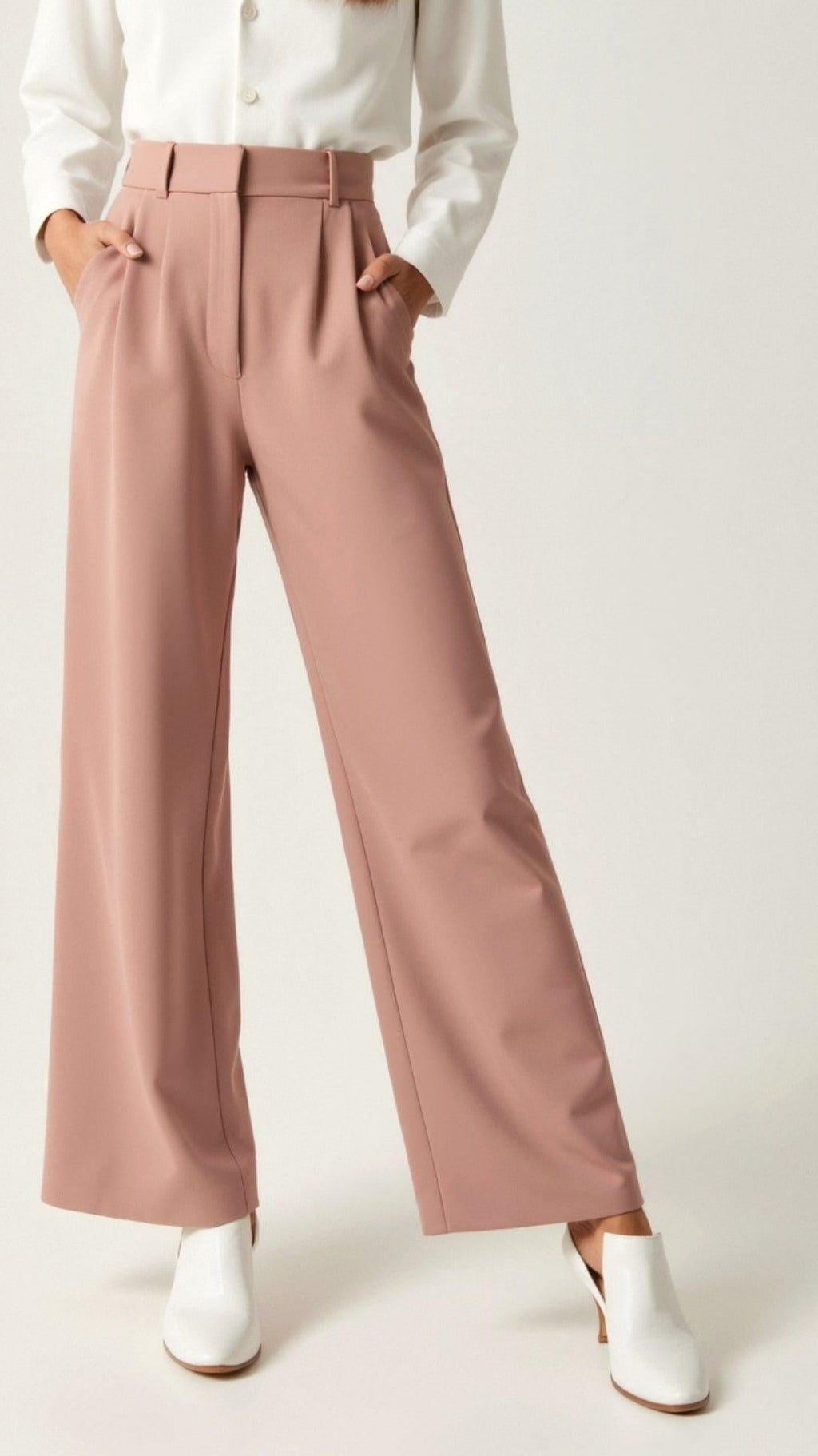 High Waisted Wide Leg Trousers | Soft Fabric | Casual & Office Style | Women's Versatile Fit Pants