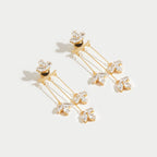 Kristall Lotus Wasserfall Ohrringe – Elegante Accessoires, Geschenkidee
