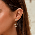 Kristall Lotus Wasserfall Ohrringe – Elegante Accessoires, Geschenkidee