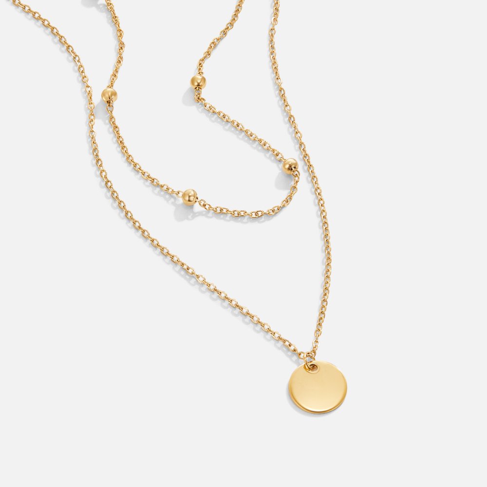 Layered Disc Necklace – Everyday Wear, Gift for Her