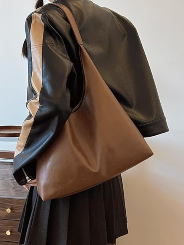 Leather Crossbody Bag - Casual Everyday Style for Women - Versatile and Functional Design for Daily Use