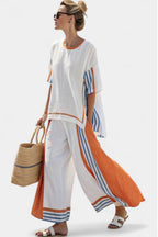 Linen Two Piece Set | Lightweight Fabric | Elegant Casual Wear for Women | Comfortable Summer Outfit