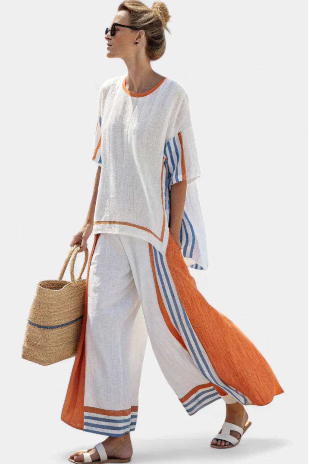 Linen Two Piece Set | Lightweight Fabric | Elegant Casual Wear for Women | Comfortable Summer Outfit