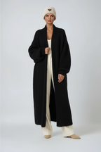 Long Open Wool Cardigan for Women | Soft Knit Sweater for Layering